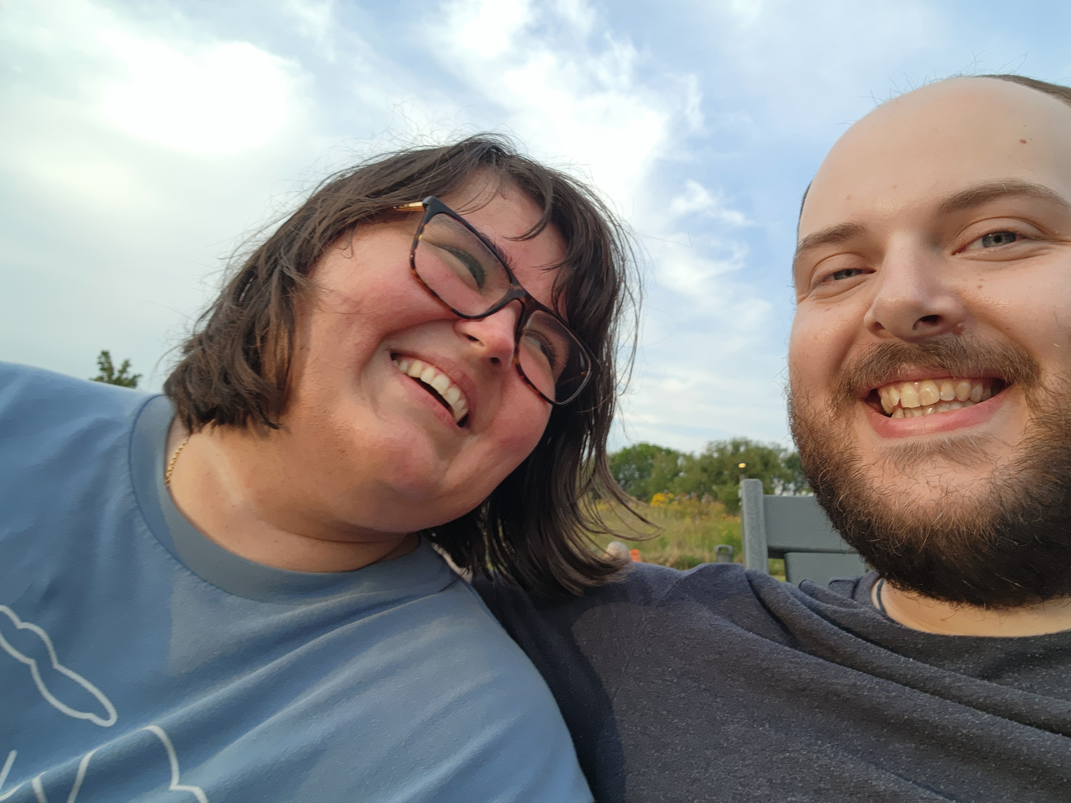 Sunny outdoor selfie